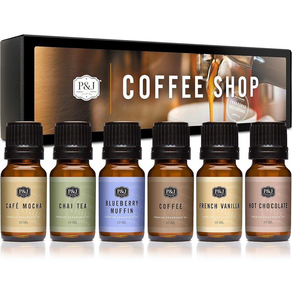 P&J Trading Fragrance Oil Coffee Shop Set front view for candle making