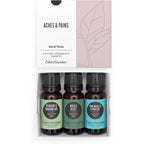 Edens Garden Aches and Pains Essential Oil 3 Set front view pure aromatherapy oils