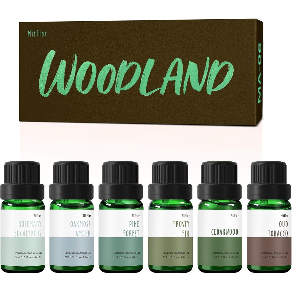 MitFlor Woodland Fragrance Oils Set front view of gift box