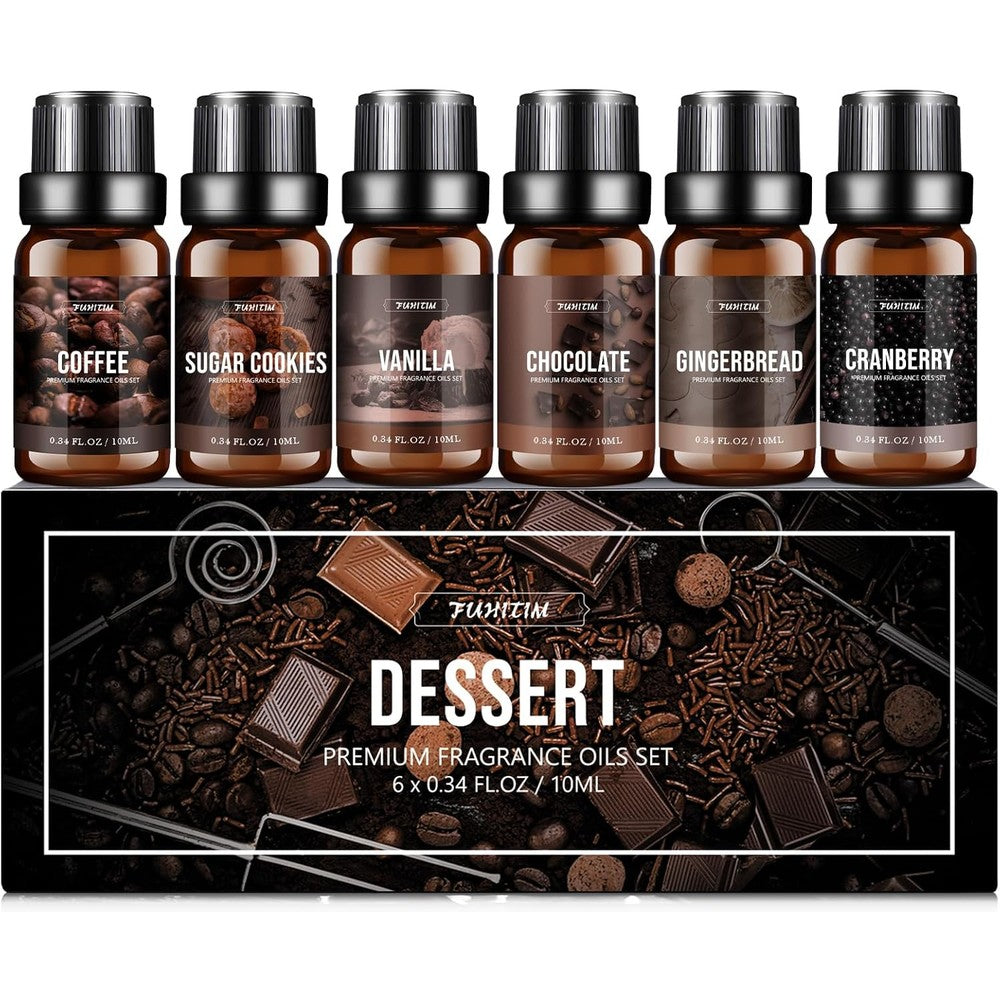 FUHITIM Fragrance Oil Dessert Set front view 6 pack bottles