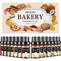 Aeshory Bakery Essential Oils Set front view of 14 fragrance bottles.