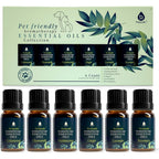 Pursonic Pet Friendly Aromatherapy Essential Oils Collection front view of 6-pack set.
