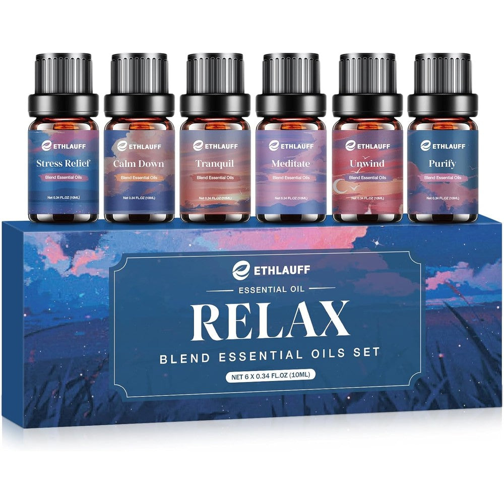 Ethlauff Relax Essential Oil Set front view aromatherapy gift box