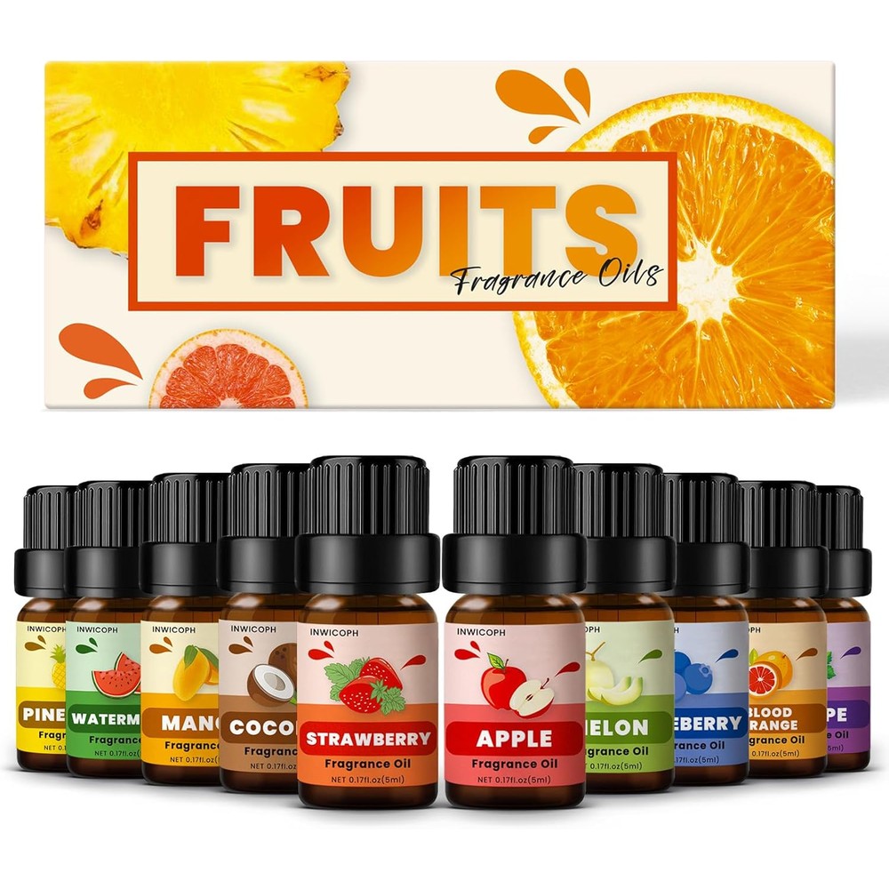 INWICOPH Fruity Fragrance Oil set front view for candle making