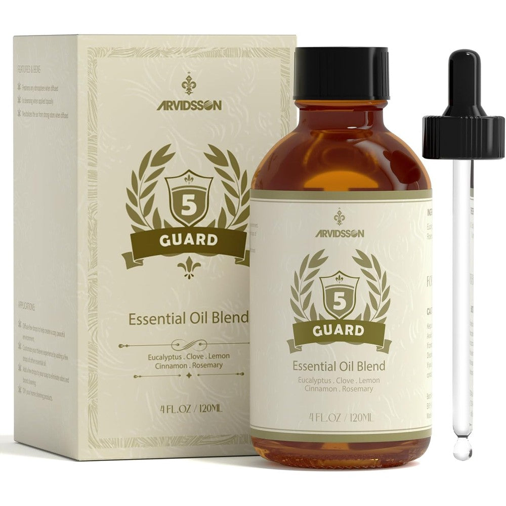 ARVIDSSON Five Guards Essential Oil Blend 120ml bottle front view for aromatherapy.