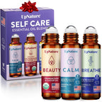UpNature Self Care Essential Oil Roll On Set 3 Pack front view for aromatherapy.