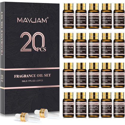 MAYJAM Fragrance Oil Gift Set 20 pack box front view for aromatherapy