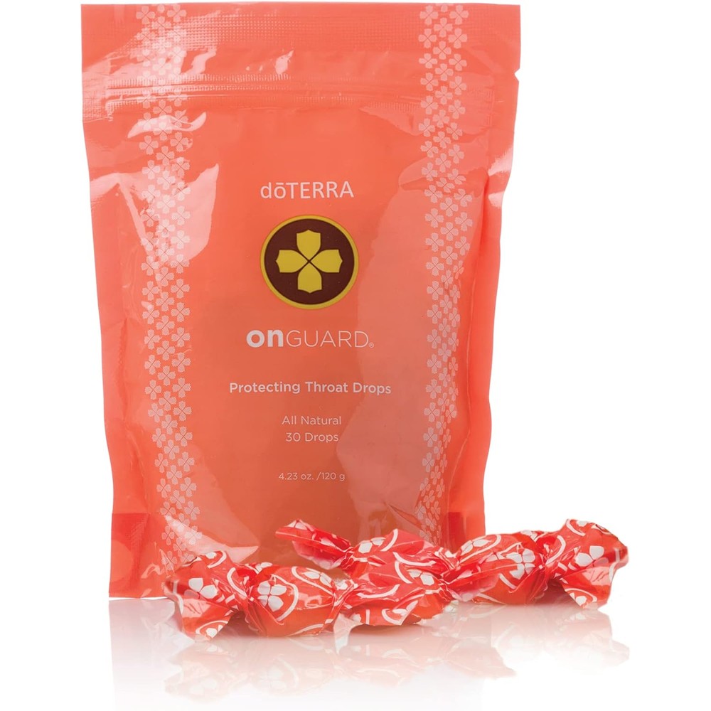doTERRA On Guard Protecting Throat Drops front packaging for immune support