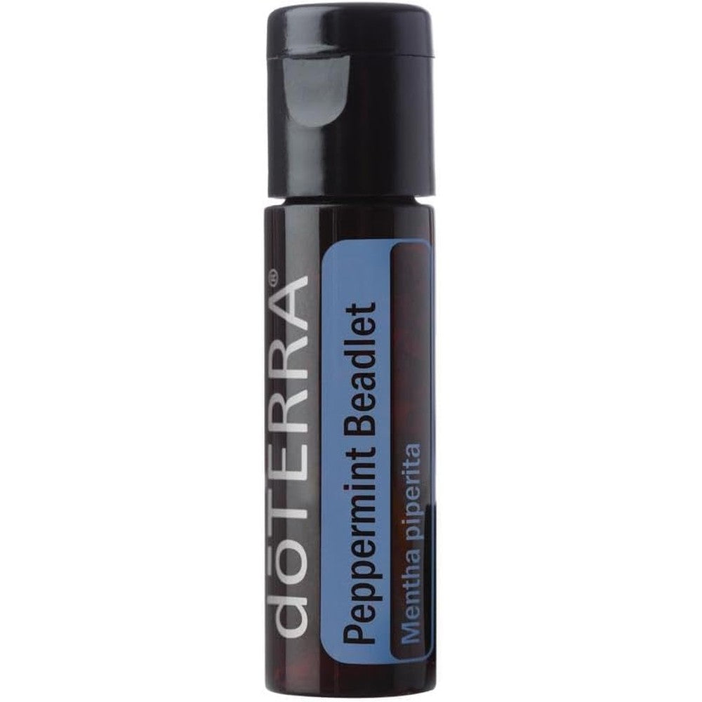 doTERRA Peppermint Beadlets bottle front view for fresh breath
