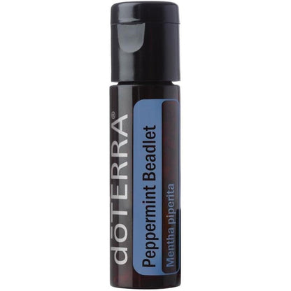 doTERRA Peppermint Beadlets bottle front view for fresh breath