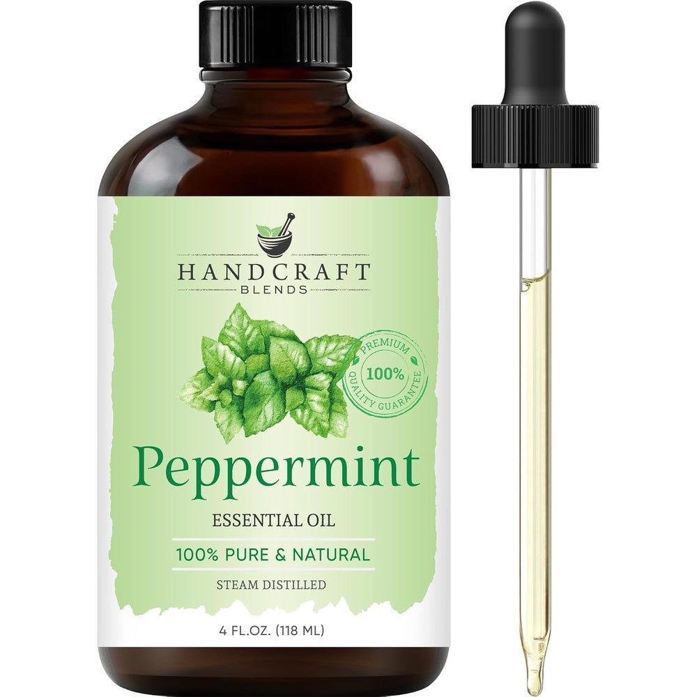 Handcraft Blends Peppermint Essential Oil front view 4 fluid ounce bottle