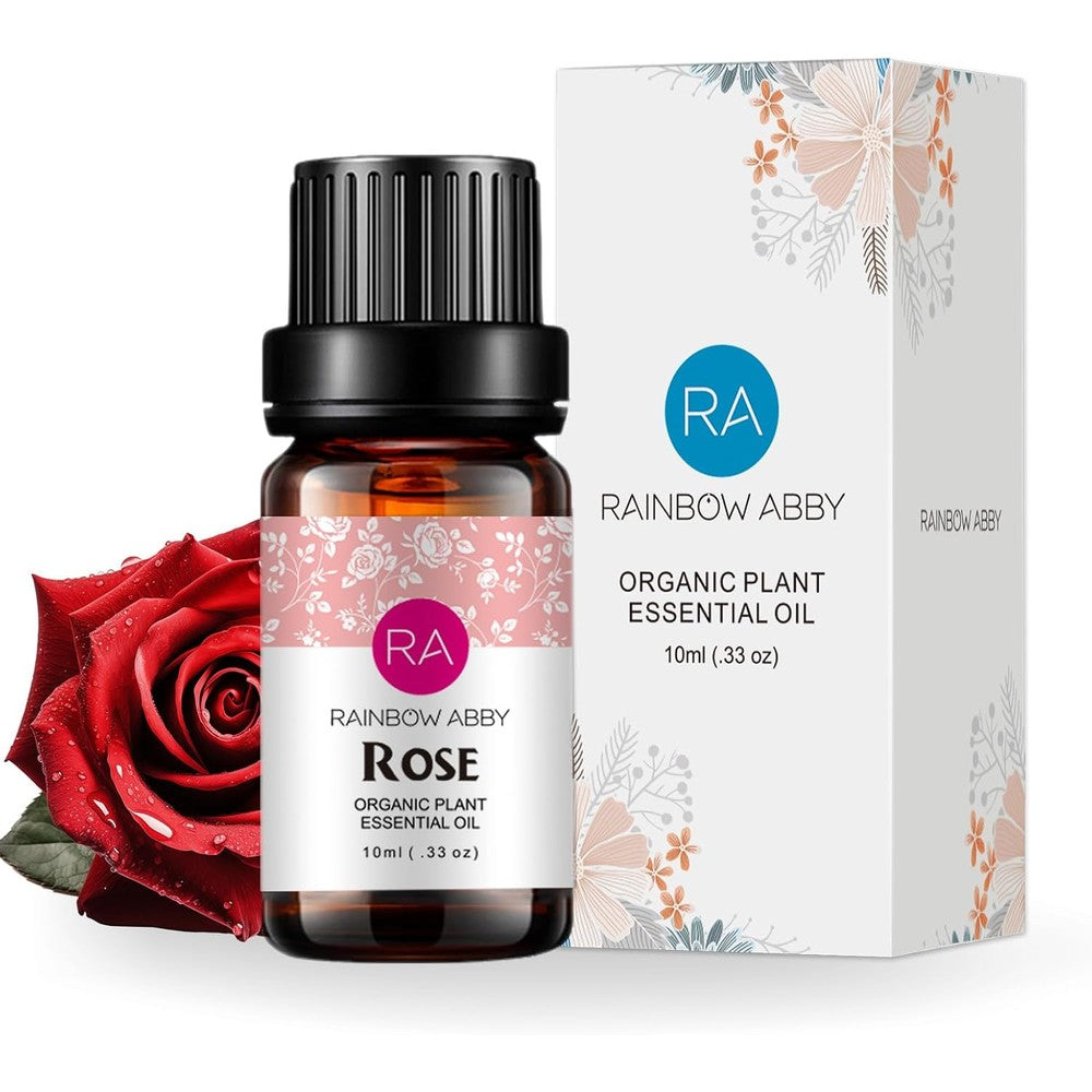 Rainbow Abby Rose Essential Oil 10ml bottle front view for aromatherapy.