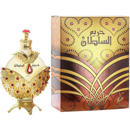 Khadlaj Perfumes Hareem Al Sultan Gold front view authentic Arabian fragrance oil
