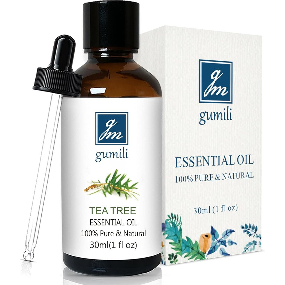 GM Gumili Tea Tree Oil 30ml bottle front view for acne treatment.