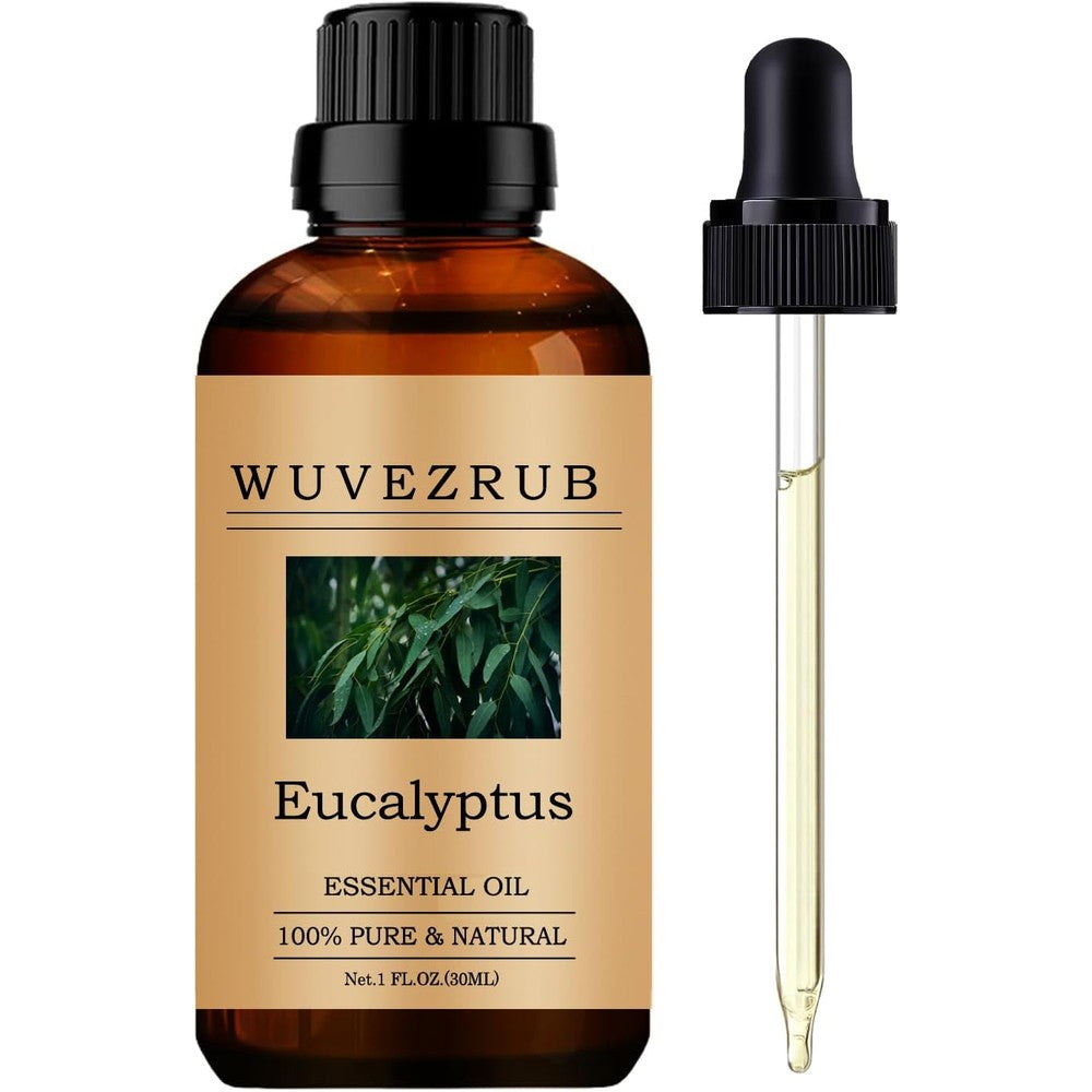 Wuvezrub Eucalyptus Essential Oil 30ml bottle front view for aromatherapy.