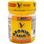 Aboniki Balm glass jar front view for topical pain relief