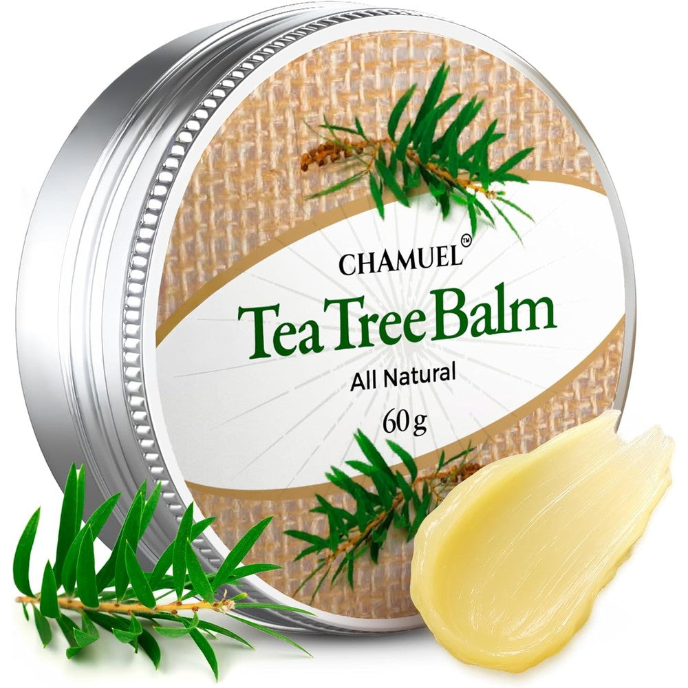 Chamuel Tea Tree Oil Balm front view for itchy skin relief