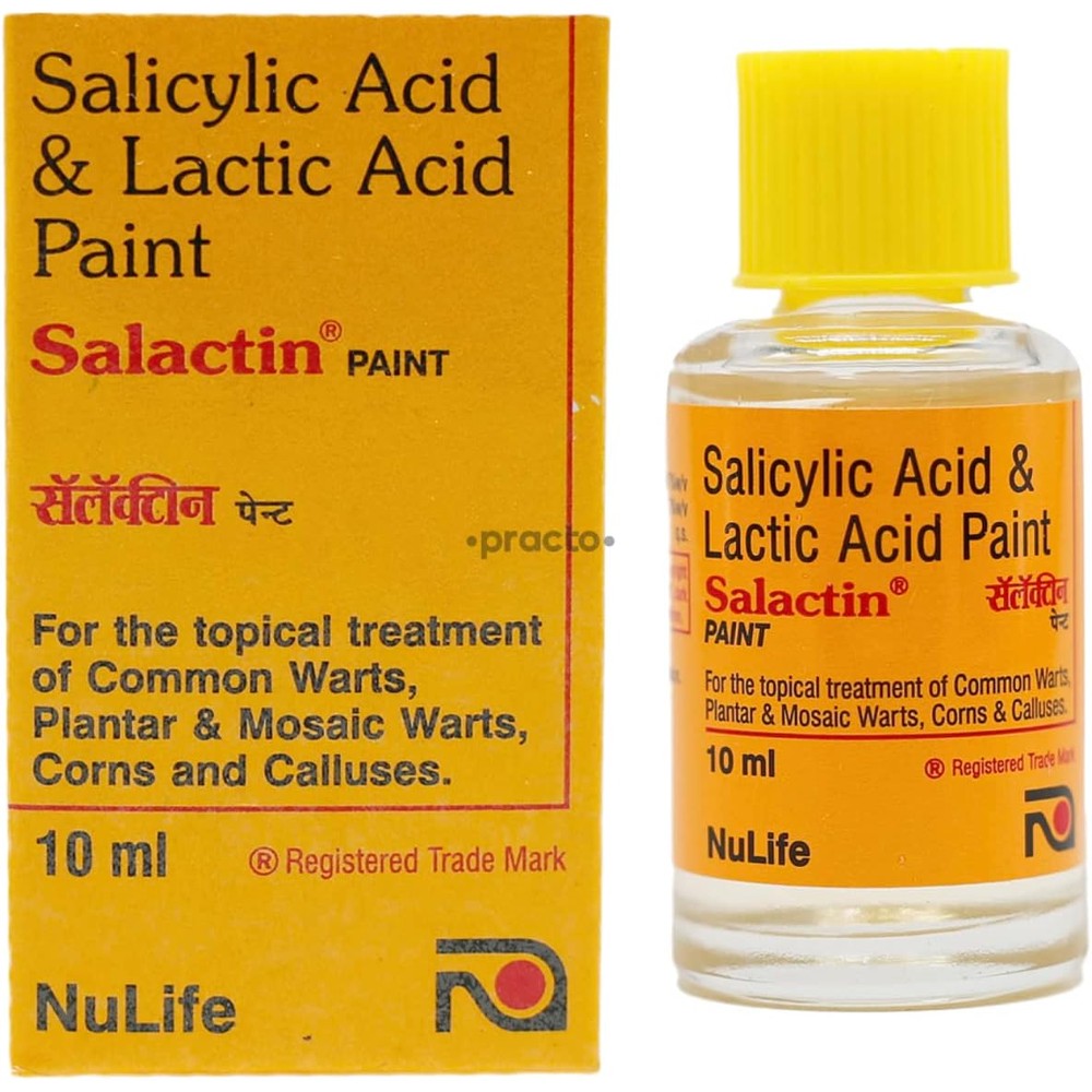 Salactin Paint 10ml bottle front view for wart removal