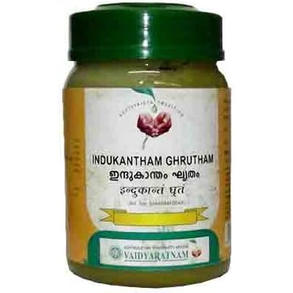 Vaidyaratnam Indukantham Ghrutham 150 gram pack of 2 front view for Ayurvedic immunity support.