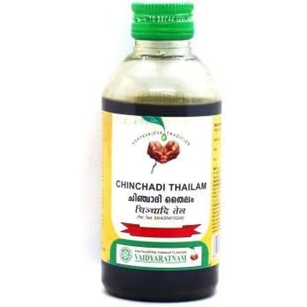 Vaidyaratnam Chinchadi Thailam Pack of 2 front view for joint pain relief.