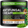 SimplyVital Clotrimazole Antifungal Cream front view for skin fungus treatment.