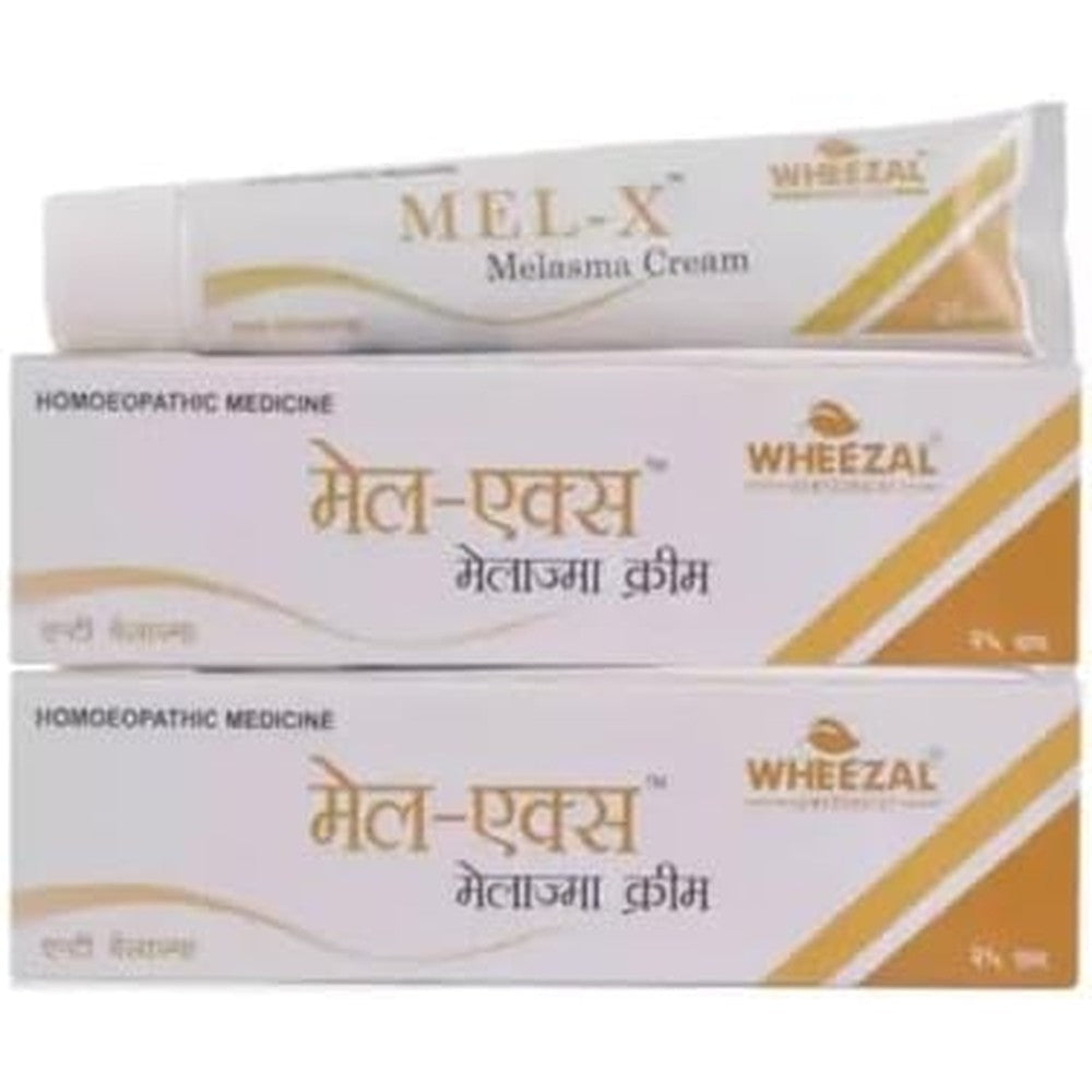 Wheezal Mel-X Melasma Cream pack of 2 front view for pigmentation treatment.