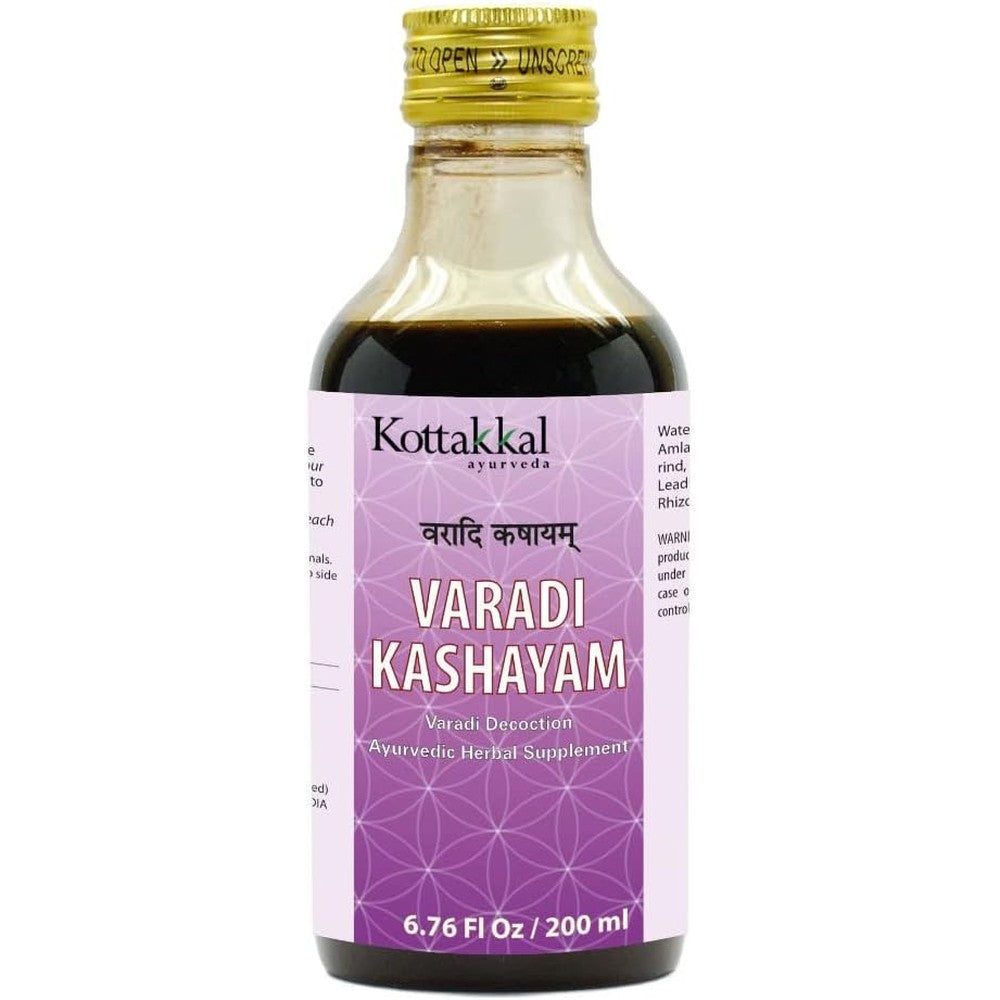 Golden Oldie Herbs Kottakkal Varadi Kashayam 200ml bottle front view for digestive wellness.