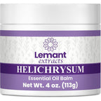 Lemant Helichrysum Balm 4 Ounce front view of jar for bruising relief.