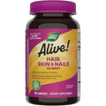 Nature's Way Alive Hair Skin and Nails Strawberry 60 Gummies front view bottle for premium beauty care