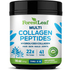 ForestLeaf multi collagen peptides unflavored powder 16 ounce jar front view