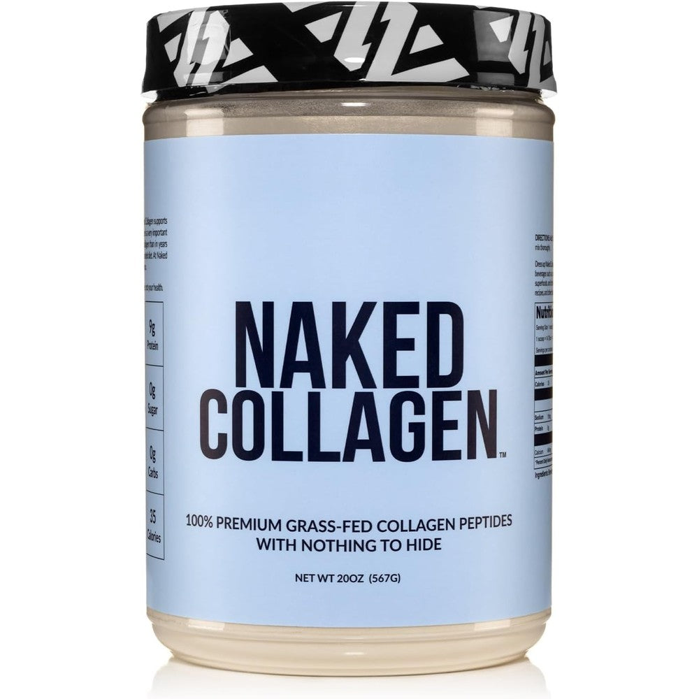 NAKED Nutrition Collagen Peptides 20 Ounce tub front view unflavored protein powder