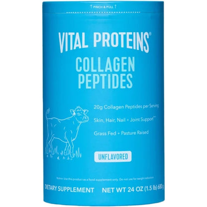 Vital Proteins Collagen Peptides unflavored powder 24 ounce front view container