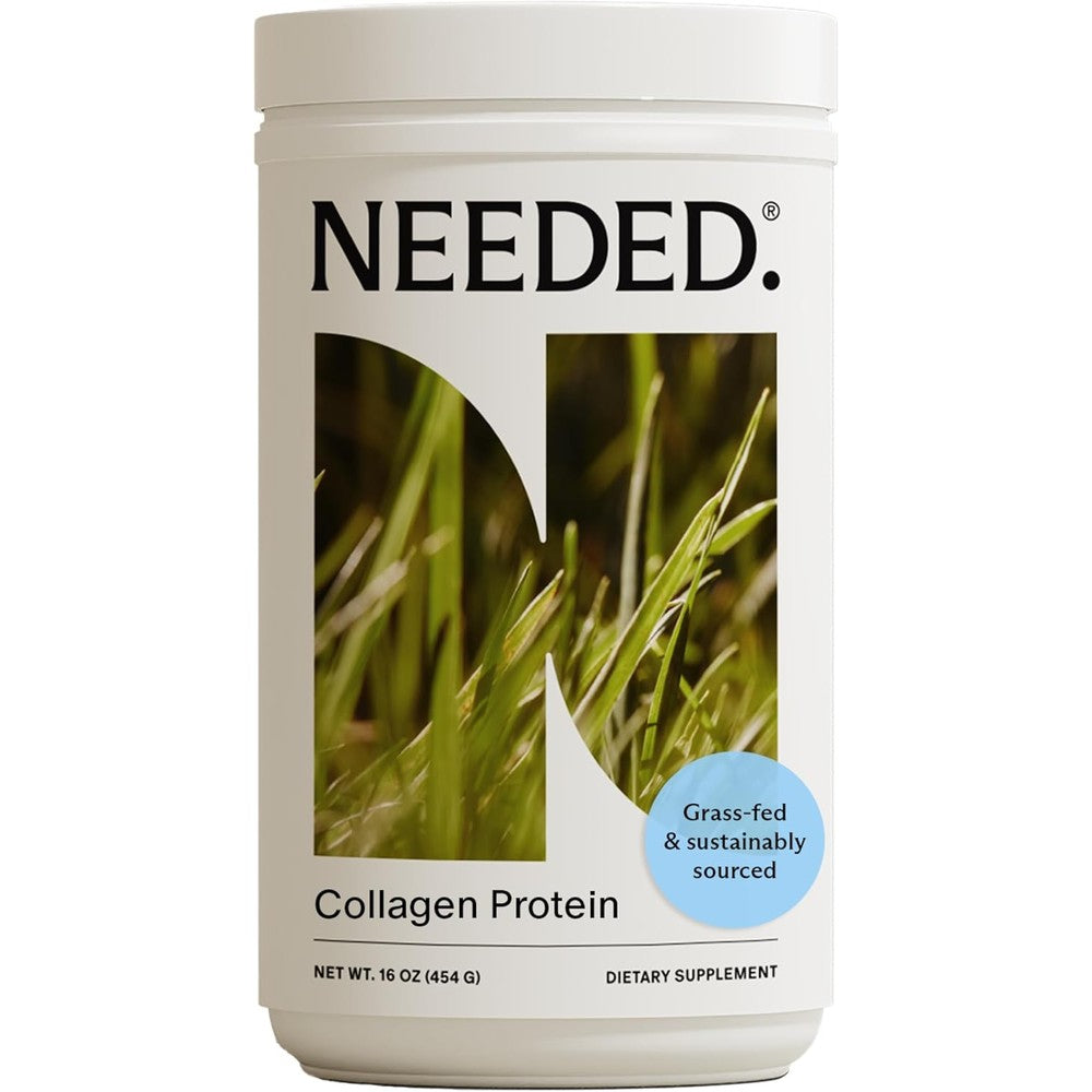 Needed Hydrolyzed Collagen Protein Powder unflavored one pound front packaging view