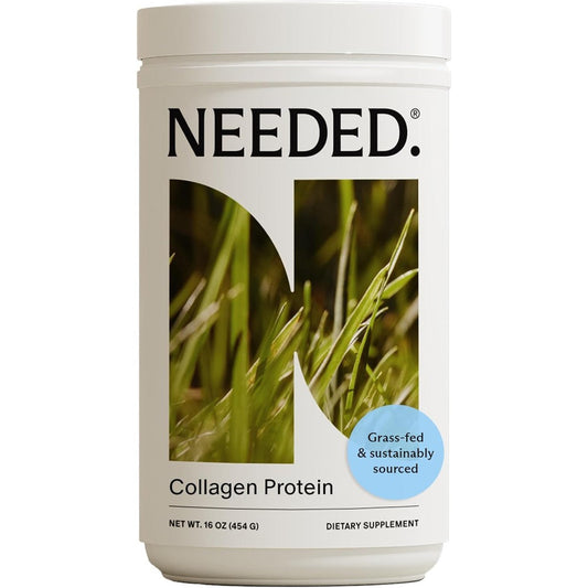 Needed Hydrolyzed Collagen Protein Powder unflavored one pound front packaging view