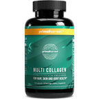 Primal Harvest Multi Collagen 120 capsules front bottle view for skin health