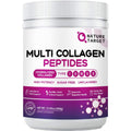 Nature Target Multi Collagen Peptides 350g Powder container front view showing collagen types and active ingredients.