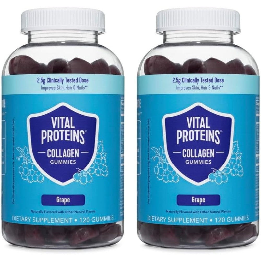 Vital Proteins Collagen Gummies Grape Flavor front bottle view