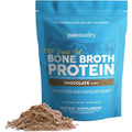 Paleovalley Grass Fed Beef Bone Broth Protein Powder Chocolate flavor front view packaging