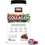 Force Factor Collagen Boosting Superfoods 60 soft chews bottle front view for natural collagen production.