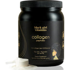 Black Girl Vitamins Collagen Peptides 16 Ounce front view container for skin elasticity