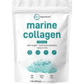 Micro Ingredients Marine Collagen Peptides Powder front view pouch for anti aging skin care.
