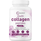 Micro Ingredients Multi Collagen 240 Capsules front view showing product packaging and key ingredients.