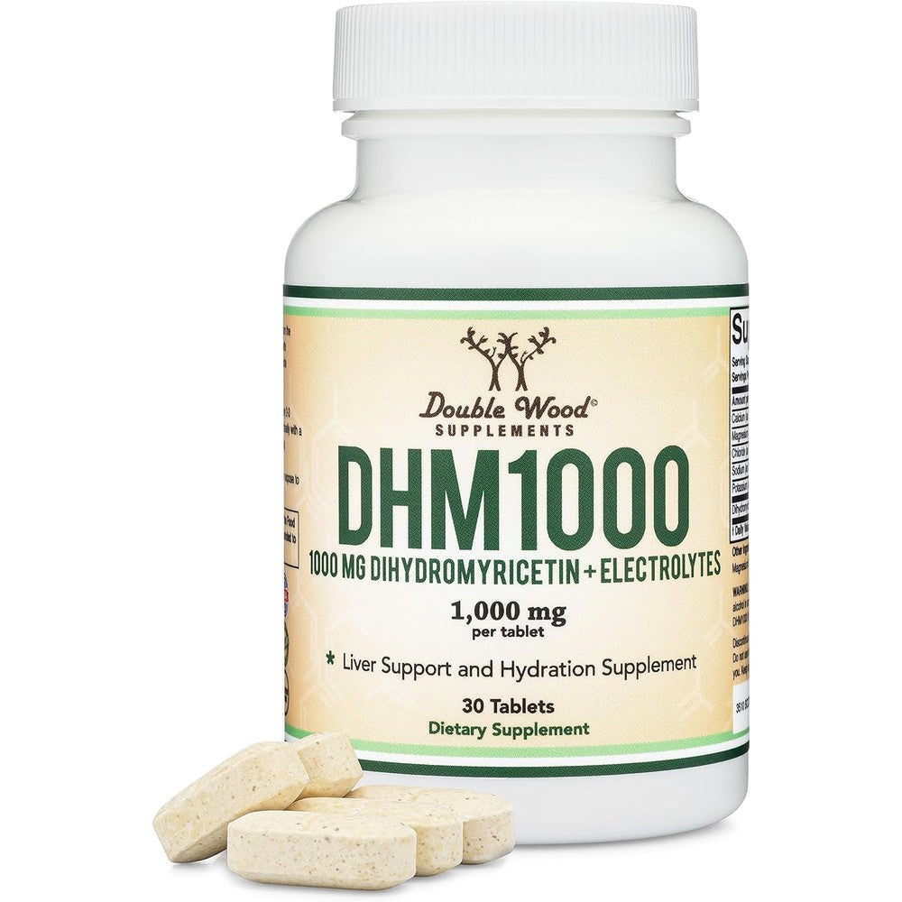 Evorina DHM1000 Dihydromyricetin liver support supplement front bottle view