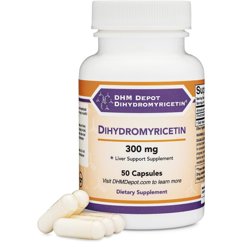 Double Wood Supplements Dihydromyricetin 300mg front bottle view for liver health