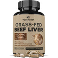 Wholesome Wellness Grass Fed Beef Liver Capsules front view bottle