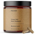 ProMix Nutrition grass fed raw beef liver supplement bottle front view