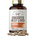 Carlyle Grass Fed Beef Liver capsules front view bottle packaging