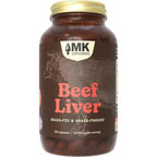 MK Supplements Grass Fed Beef Liver front view bottle