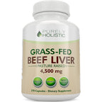Purely Holistic Grass Fed Beef Liver front view bottle
