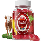 Well And Whole grass fed beef liver gummies front view bottle